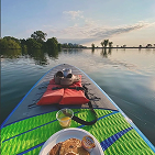 paddle board in the morning